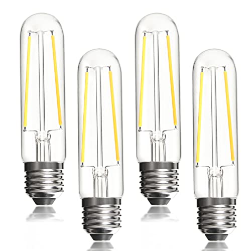 BRIMAX Dimmbare Stabform LED Glühbirnen, 125MM*30MM T30, E27 Fassung, 2700K Warmweiss, 4W 400 Lumen, AC220-240V, Glas Röhrenförmige Leuchte, Punk Modern Hängeleuchten Wandlampen, 4er set von BRIMAX
