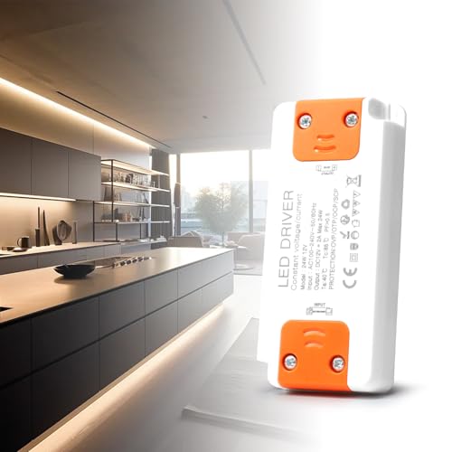 12V Netzteil LED Trafo 24W, BRIMETI 2A LED Transformator 230V auf 12V LED Treiber Schaltnetzteil, AC 230V auf DC 12 Volt, Kompakter Extrem Dünner Konstantspannung Niedervolttrafo von BRIMETI
