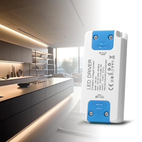 24V LED Trafo Netzteil 12W, BRIMETI 0,5A LED Transformator 230V auf 24V LED Treiber Schaltnetzteil, AC 230V auf DC 24 Volt, Kompakter Extrem Dünner Konstantspannung Niedervolttrafo 24V LED Trafo Netzteil 12W, BRIMETI 0,5A LED Transformator 230V auf 24V LED Treiber Schaltnetzteil, AC 230V auf DC 24 Volt, Kompakter Extrem Dünner Konstantspannung Niedervolttrafo von BRIMETI