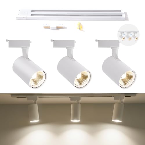 BRIMETI LED Deckenleuchte 3 Flammig LED Deckenstrahler 30W Schwenkbar Deckenlampe 230V Neutralweiß 4000K Deckenspot Strahler für Wohnzimmer Küche Schlafzimmer, mit Nicht Abnehmbaren Leuchtmittel(Weiß) von BRIMETI