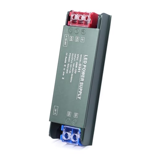 BRIMETI LED Trafo 12V Netzteil 230V auf 12V 24W Treibe Schaltnetzteil Transformator 2A AC 230V auf DC 26 Volt, Kompakter Extrem Dünner Konstantspannung Niedervolttrafo für led Streifen von BRIMETI