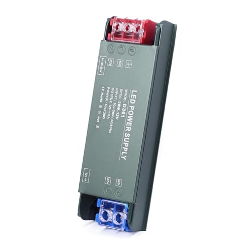 BRIMETI LED Trafo 12V Netzteil 230V auf 12V 36W Treibe Schaltnetzteil Transformator 3A AC 230V auf DC 27 Volt, Kompakter Extrem Dünner Konstantspannung Niedervolttrafo für led Streifen von BRIMETI