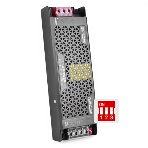 BRIMETI LED Trafo 230V Auf 24V 300W Dimmbar Transformator 12.5A Extra Dünn Netzteil Spannung Treiber Driver Schaltnetzteil Dimmbar Trafo Konstantspannung Niederspannungs für LED Streifen Lampe von BRIMETI