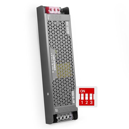 BRIMETI LED Trafo 230V Auf 24V 400W Dimmbar Transformator 16.6A Extra Dünn Netzteil Spannung Treiber Driver Schaltnetzteil Dimmbar Trafo Konstantspannung Niederspannungs für LED Streifen Lampe von BRIMETI