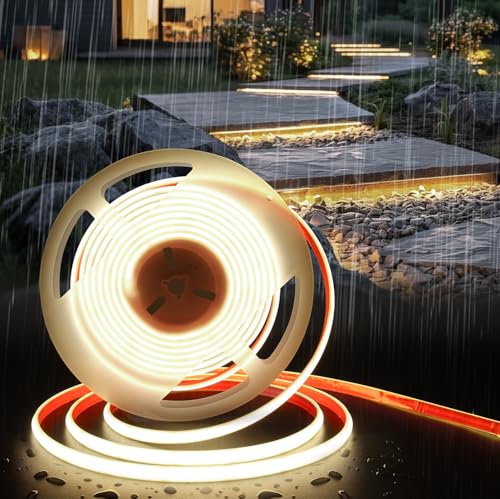 COB LED Streifen 24V,BRIMETI Selbstklebend COB LED Strip 5M Wasserdicht IP68 Neutralweiß 4000K 320LEDs/m 10mm Breite,Flexibel Silikon LED Band licht für TV,Schlafzimmer Led Beleuchtung(ohne Netzteil) COB LED Streifen 24V,BRIMETI Selbstklebend COB LED Strip 5M Wasserdicht IP68 Neutralweiß 4000K 320LEDs/m 10mm Breite,Flexibel Silikon LED Band licht für TV,Schlafzimmer Led Beleuchtung(ohne Netzteil) von BRIMETI