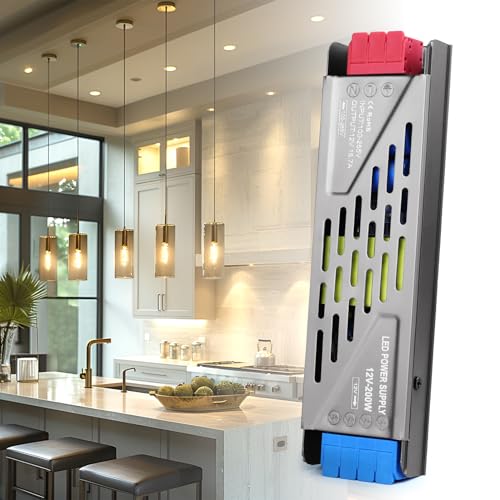 BRIMETI LED Transformator 12V, 200W, 16,7A, 230V auf 12V, Konstantspannung, Niedervolttrafo für LED Steifen von BRIMETI