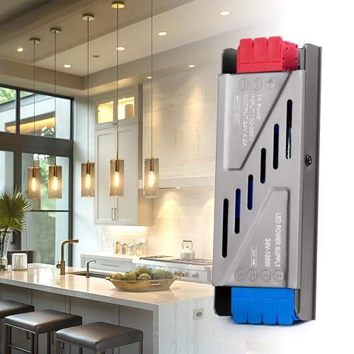 LED Trafo 24V, BRIMETI LED Transformator Netzteil 230V auf 24V,100W LED Treibe Schaltnetzteil 4,2A AC 230V auf DC 24 Volt, Kompakter Extrem Dünner Konstantspannung Niedervolttrafo für LED Steifen von BRIMETI