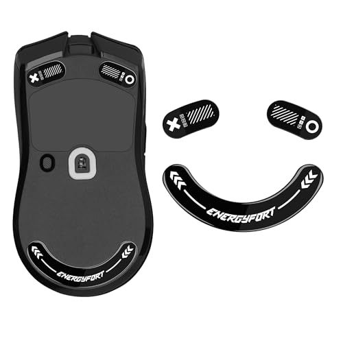 Maus-Skates für Razer Viper V2 Pro Wireless Esports Gaming Maus, abgerundete gebogene Glas-Mausfüße Ersatz, super schnell, glatte und langlebige Sohle, Mausaufkleber für Razer Viper V2 Pro (schwarz) von BRIMFORD