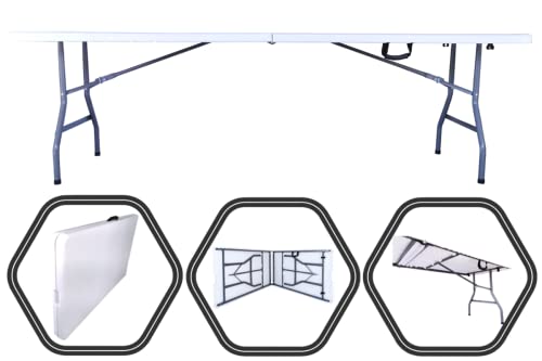 BRIMO Klapptisch bruchsicherer Kunststoff - 5 Jahre Garantie plastiktisch (242 x 75 cm) von BRIMO