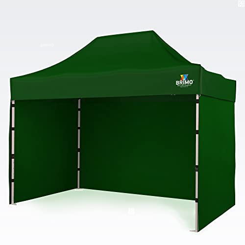 BRIMO Partyzelt pavillons 100% Wasserdicht mit 3 Seitenteilen - 5 Jahre Garantie (2x3 m, Grün) von BRIMO