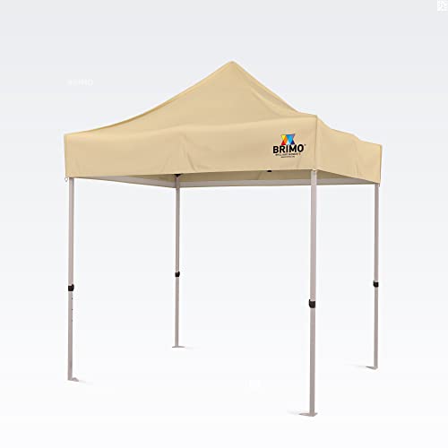 BRIMO Pavillon 2x2 100% Wasserdicht ohne Seitenteilen - 5 Jahre Garantie (2x2 m, Beige) von BRIMO