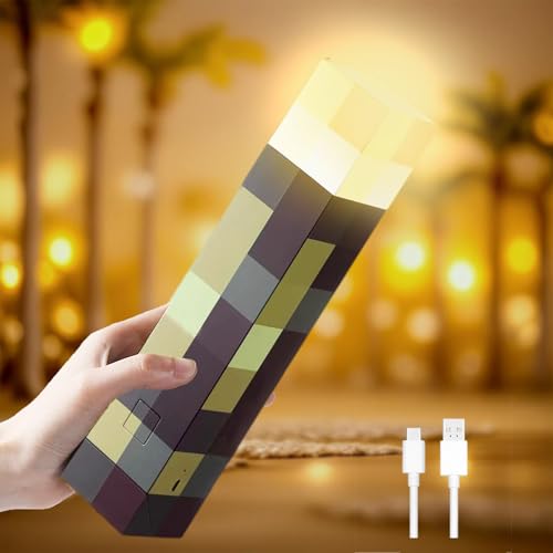BRIMOREA LED Fackel Wall Lampe Nachtlicht für Kinder, Fackel Lampe Nachtlampe, USB Wiederaufladbare Hand Wandlampe Lichter für Nachttischlampe, Gartenleuchte (Gelb) von BRIMOREA