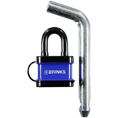 BRINKS - 40 mm langes, wetterbeständiges Vorhängeschloss aus laminiertem Stahl mit Anhängerkupplungsstift – Vinyl umwickelt und verchromt mit Bügel aus gehärtetem Stahl BRINKS - 40 mm langes, wetterbeständiges Vorhängeschloss aus laminiertem Stahl mit Anhängerkupplungsstift – Vinyl umwickelt und verchromt mit Bügel aus gehärtetem Stahl von BRINKS