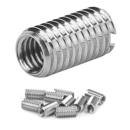 BRIOTA 10 Stück Gewindeeinsatz, M4 M6 10 mm Edelstahl Reduziermutter Gewindehülse Einschraubmutter Threaded Inserts für Automobilen Dampfturbinen Mechanischen Geräten, M4 x 0.7mm, M6 x 1.0mm von BRIOTA