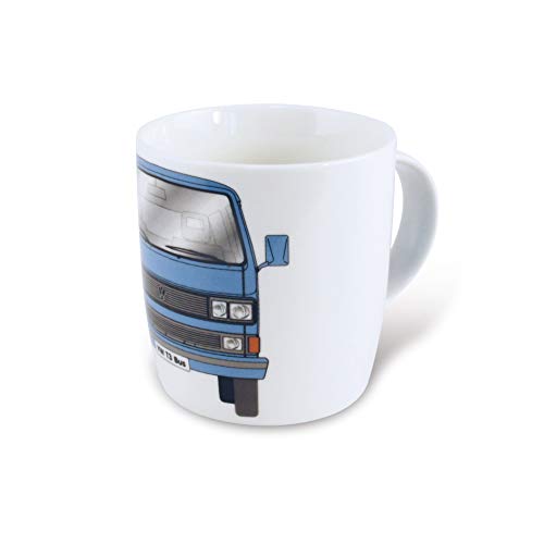 BRISA VW Collection - Volkswagen Große Keramik Kaffee-Tee-Cappuccino-Tasse-Becher-Haferl im T3 Bulli Bus Design (Bus Front/Blau/Classic) von BRISA