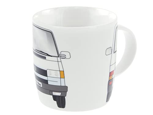 BRISA VW Collection - Volkswagen große Keramik Kaffee-Tee-Cappuccino-Tasse-Becher-Haferl Mug für Küche im VW T4 Design (370 ml/Front/Weiß) von BRISA