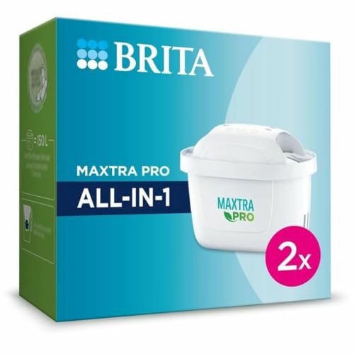 BRITA Maxtra Pro All-in-1 Filterkartuschen – reduziert Pestizide, Herbizide und Medikamentenrückstände, Substanzen wie Chlor, Kalk und bestimmte Metalle; Größe 2; Farbe Wit von BRITA