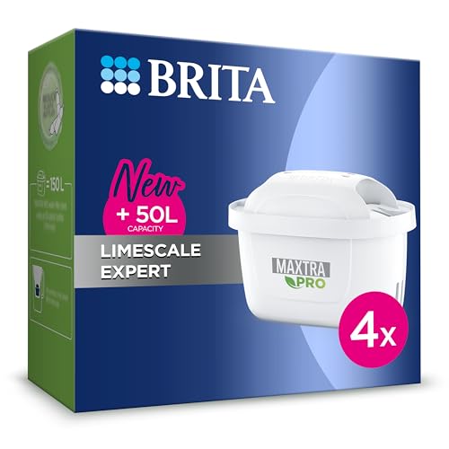 BRITA Maxtra Pro Expert Wasserfilterkartusche für Wasserhahn, Kalkschutz, 4 Stück, für Filterkaraffe, Anti-Kalk-Formel, 50% leistungsstärker als All-in-1, reduziert Chlor, feine Partikel, Metalle BRITA Maxtra Pro Expert Wasserfilterkartusche für Wasserhahn, Kalkschutz, 4 Stück, für Filterkaraffe, Anti-Kalk-Formel, 50% leistungsstärker als All-in-1, reduziert Chlor, feine Partikel, Metalle von BRITA