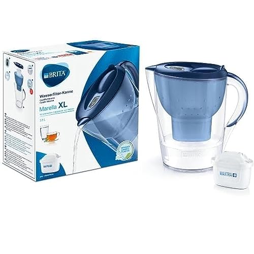 BRITA , Marella XL blau mit einer Kartusche zum Kalkfiltern von BRITA