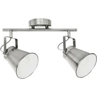 BRITOP Lighting Deckenleuchte 2742227 silber Metall B/H/T: ca. 50x25x25 cm E27 2 Brennstellen von BRITOP Lighting