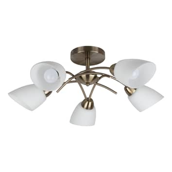 Britop Deckenlampe Varietta Deckenleuchte Leuchte Lampe Glas Altmessing 5 Fl. B-Ware von BRITOP