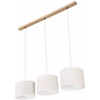 Gebraucht] Britop Hängeleuchte Canvas Leinenschirme Hängelampe Leuchte Lampe Dreiflammig706 B-Ware von BRITOP