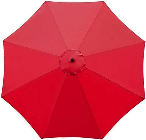 BRIXBEE Sonnenschirm-Ersatztuch, 3 m, 8 Rippen, Garten-Sonnenschirm, Überdachung für Terrasse, Sonnenschirm, Markttisch, Regenschirm, Ersatzdach rot von KHBNHJ