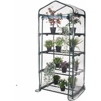 3 oder 4 Regale Terrasse mit Terrasse mit Stahlkonstruktion und 65 -g Brixo pvc -Abdeckung und -abdeckung - 4 ripiani L69xP49X160 cm von BRIXO