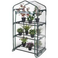 3 oder 4 Regale Terrasse mit Terrasse mit Stahlkonstruktion und 65 -g Brixo pvc -Abdeckung und -abdeckung - 3 ripiani L69xP49H125 cm von BRIXO