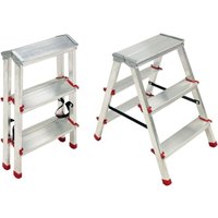 Haushaltsaluminiumhocker mit Tap-Tap-Aufstiegsfüßen ohne Schlupf - 3 Gradini von BRIXO
