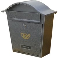 Brixo - villa d'este grauer stahl-briefkasten L36xT14xH37 cm von BRIXO