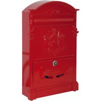Brixo - villa italia outdoor-briefkasten aus aluminium in der farbe rot L26xT9xH42 cm von BRIXO