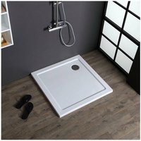 Quadratharz Duschschale 80x80 Low Edge Slim 3cm Ultra resistent modernes Design von BRIXO