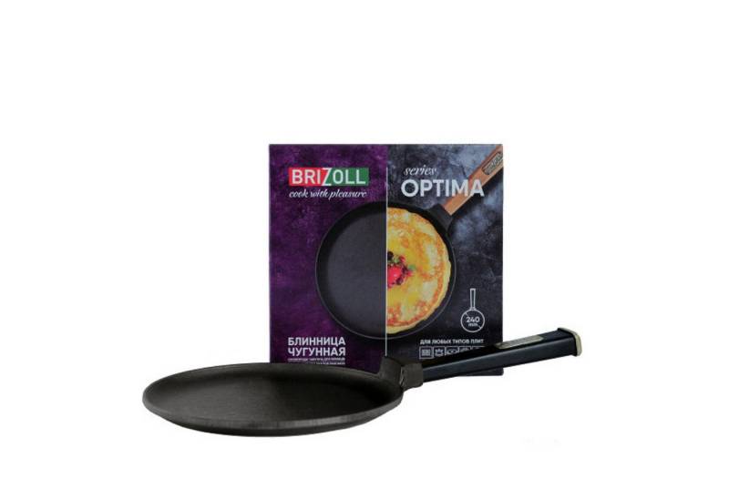 BRIZOLL Bratpfanne Crepespfanne aus Gusseisen Ø24 cm von BRIZOLL