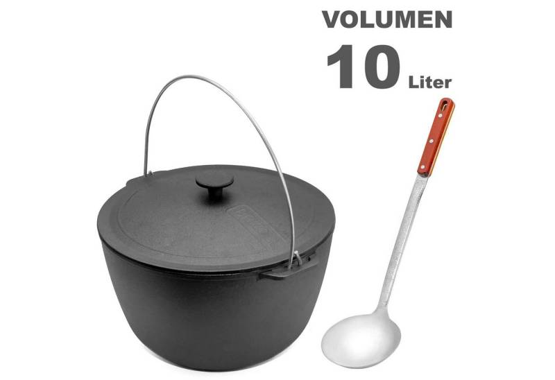 BRIZOLL Wok 10L Kazan Gusseisen Deckel Bügel Schöpflöffel, Gusseisen BRIZOLL Wok 10L Kazan Gusseisen Deckel Bügel Schöpflöffel, Gusseisen von BRIZOLL