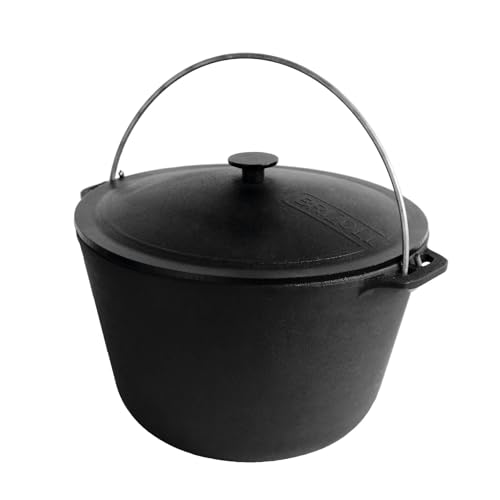 Gusseisen Tourismus Kazan mit Deckel, Dutch Oven, Kessel 8 l von BRIZOLL