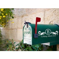 Ausgefallene Mailbox-Aufkleber, Satz Von 2 Aufkleber Für Ihr Postfach. Personalisierte Adresse Name Und Nummer, Benutzerdefinierte Etikett von BRJstudioEurope