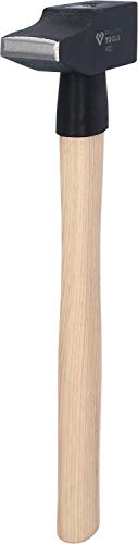 BRILLIANT TOOLS BT077040 Schlosserhammer mit Hickory-Stiel, 400 g, französische Form [Powered by KS TOOLS] von BRILLIANT TOOLS