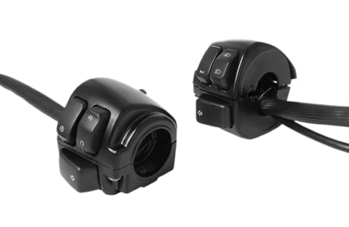 1 Paar 1 Zoll 25 mm Lenker Umdrehregelschalter kompatibel mit XL883 Sportster V-Rod Softail Motorcycles Schwarz(Black) von BRMeLOfgc