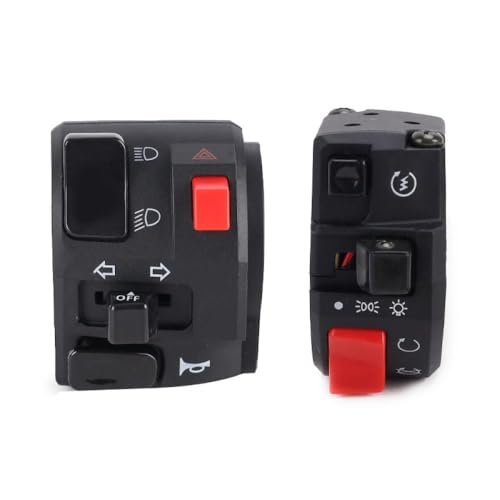 22 mm Universal Motorradladungsschalter Controller für Hornknopf Drehen Elektrische Nebelscheinwerferleuchte Start kompatibel mit den meisten Fahrrädern(1pair) von BRMeLOfgc