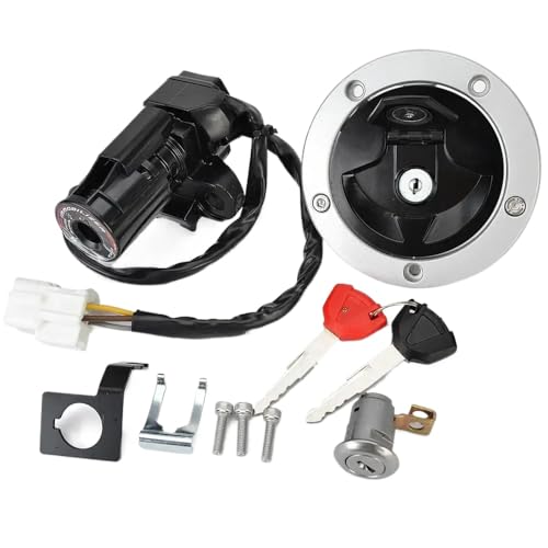 Kraftstoffgaszündungsschalter Sperre mit Schlüsselkit kompatibel mit ZX1000 ZX636 ZX6R ZX10R Z1000SX FITSMODELLEN 27048-5024 27005-0556 Motorradteile von BRMeLOfgc