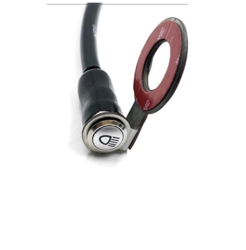 LED -Motorradknopf mit automatischer Verriegelung Metall -Scheinwerfer -Schalter Dual Farblichtmodifikation kompatibel mit Fahrradscheinlicht -Auspuffidentifikation(5) von BRMeLOfgc