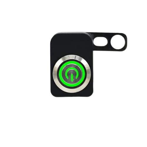 Universal-LED-Schaltanschalter Off-Lenkermontage für Motorrad-E-Bike Einstellbare wasserdichte Schalterknopf DC12V Nebel Lichtkompatibel mit den meisten Modellen(B-Green) von BRMeLOfgc