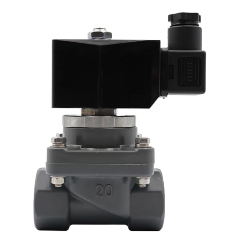 BRODEFUP 1 Stück normalerweise geschlossenes Magnetventil, DN15-50 Energiesparendes elektrisches Magnetventil, 0,1~6 bar(2",G_DC 24V_CPVC) von BRODEFUP