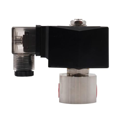 BRODEFUP 1 stücke Öffnung 1,2mm 200Bar 2mm 100Bar 304 Edelstahl 2 Weg Normal Geschlossen Magnetventil G 1/4 "1/8" AC220V DC24V(1/4",AC 110V_Orifice 2MM 100BAR) von BRODEFUP