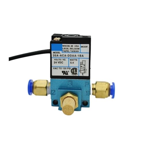 BRODEFUP 3-Wege-Hochfrequenz-Magnetventil 1/8 12 V 24 V DC 35A-ACA/AAA-DDAA-1BA/DDBA/DDFA Ventil for Markierungsabgabemaschinen(35A-AAA-DDAA-1BA,6mm) von BRODEFUP