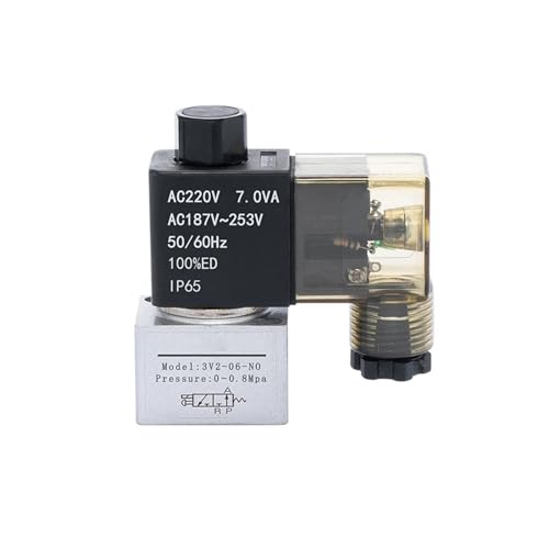BRODEFUP 3-Wege-Vakuum-Hochfrequenz-Magnetventil 12 V 24 V 110 V AIRTAC Typ 3V2-06-NC 3V2-08-NO 1/8 1/4 Ventil for Abgabemaschine(1/8",AC110V_Normally Open) von BRODEFUP