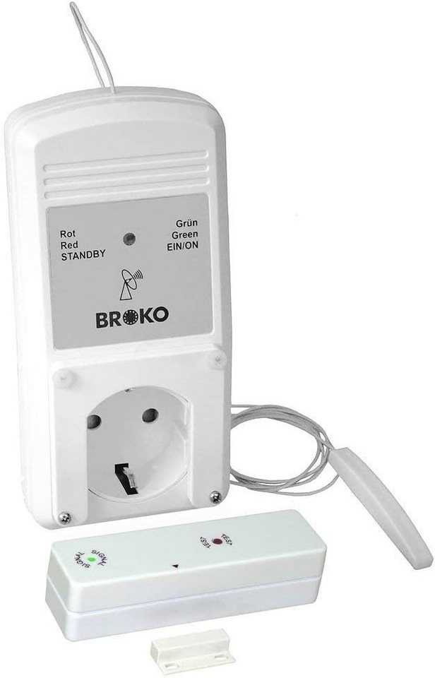 BROKO BROKO BL220FA - Fensterkontaktschalter - DIBt geprüft Smarter Kontaktsensor, Funkschalter (Empfänger mit Außenantenne) von BROKO