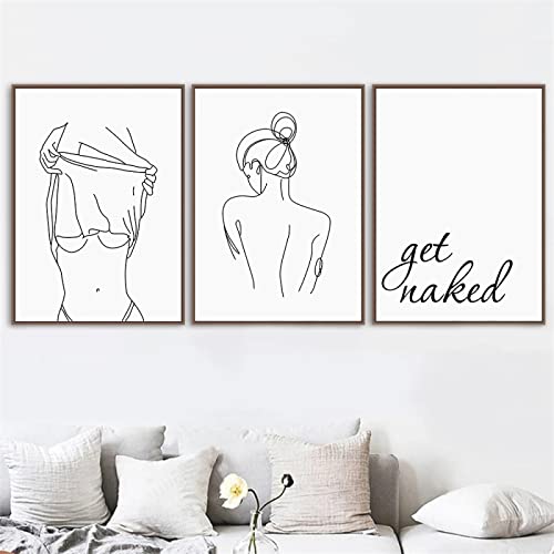 Abstrakte sexy Lady-Körper-Poster Mädchen-Strichzeichnung Leinwanddruck nackte Zitate Malerei Wandkunst Bilder Wohnzimmerdekoration ohne Rahmen 40 x 60 cm x 3 Stück Abstrakte sexy Lady-Körper-Poster Mädchen-Strichzeichnung Leinwanddruck nackte Zitate Malerei Wandkunst Bilder Wohnzimmerdekoration ohne Rahmen 40 x 60 cm x 3 Stück von BROLEO