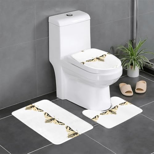 BROLEO 3-teiliges Anti-Rutsch-Bodenmatten-Set mit Insektenmotten-Druck, Badezimmerteppiche für ultimativen Komfort, Hauptbadezimmer BROLEO 3-teiliges Anti-Rutsch-Bodenmatten-Set mit Insektenmotten-Druck, Badezimmerteppiche für ultimativen Komfort, Hauptbadezimmer von BROLEO